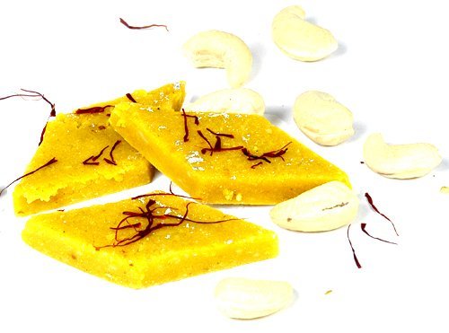 Ghasitaram Gifts Indian Sweets - Mango Kaju Katli (800 gms) von Ghasitaram Gifts