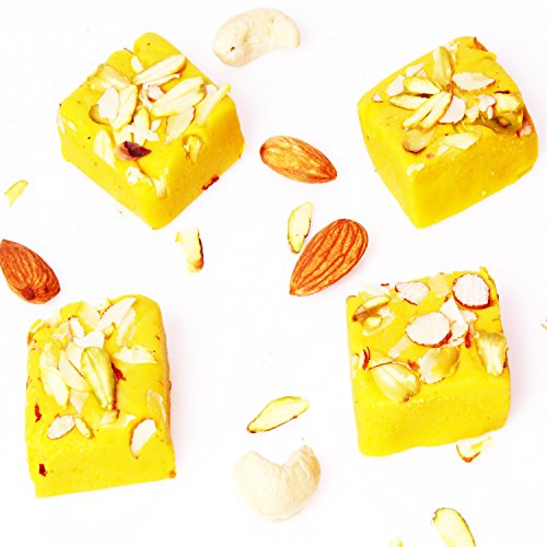 Ghasitaram Gifts Indian Sweets - Sugar Free Kesar mawa barfi 200 GMS von Ghasitaram Gifts