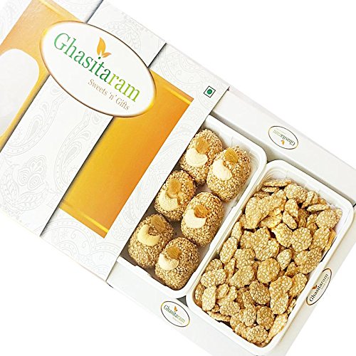 Ghasitaram Gifts Lohri Sweets - Til Laddoo and Gud Revadi Hamper von Ghasitaram Gifts