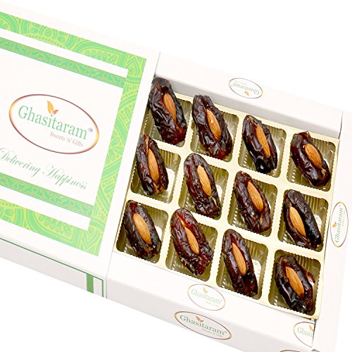 Ghasitaram Gifts Mother's Day Gifts - Premum Dates with Almonds in White Box von Ghasitaram Gifts