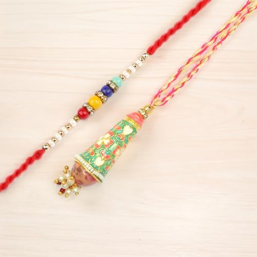 Ghasitaram Gifts Rakhi Gifts for Brother Rakhis Online - RM-213 Bhaiya Bhabhi Rakhi von Ghasitaram Gifts