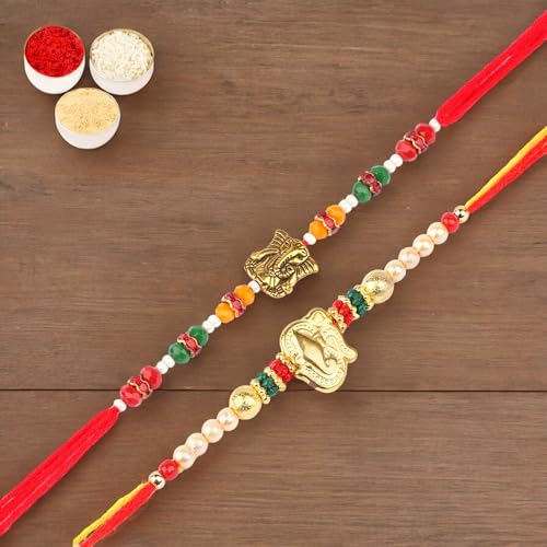 Ghasitaram Gifts Rakhi for Brother Rakhis Online - Set of 2-6971 and R-2110 Rakhi Threads von Ghasitaram Gifts