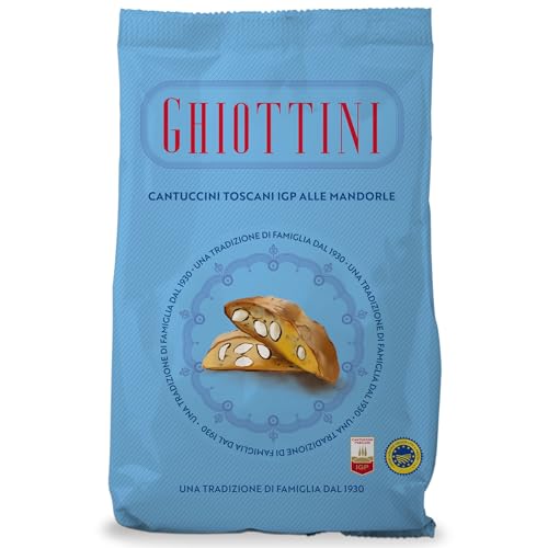 Ghiottini Cantuccini Toscani IGP, Italienisches Gebäck mit Mandeln aus der Toskana, 1 KG von Ghiottini