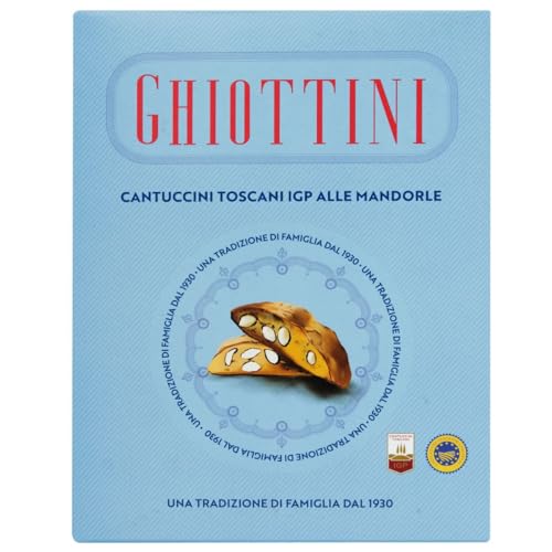 Ghiottini Cantuccini Toscani IGP, Italienisches Gebäck mit Mandeln aus der Toskana, 200 G von Ghiottini