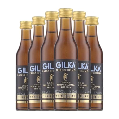 Liköre Gilka Kaiserkümmel Bio Miniaturflasche 4 cl (Karton mit 6 Miniaturflasche von 4 cl) von Gilka