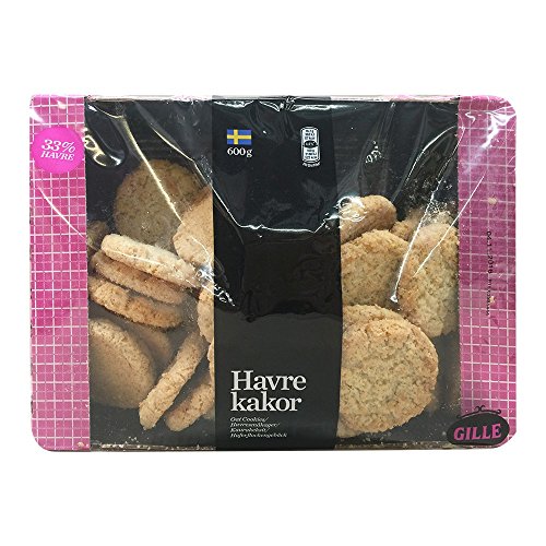 Gille Schwedisches Haferflockengebäck, Havre kakor, leckere Haferkekse aus Schweden, 600g von Gille