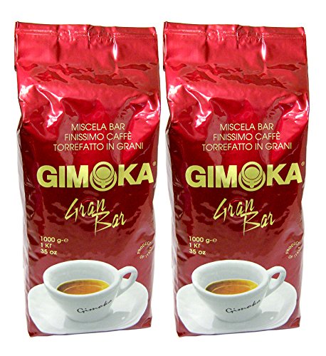 Gimoka Gran Bar Kaffee ganze Bohnen 2kg (2 x 1kg-Packung) von Gimoka Kaffeebohnen