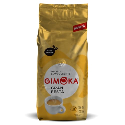 Gimoka – Kaffeebohnen – 1 kg – Gran Festa Mischung – Intensität 11 – hergestellt in Italien – 1kg Packung von Gimoka