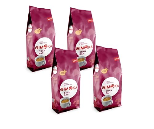 Gimoka - Gran Bar, italienische Espresso-Kaffeebohnen, leicht geröstet (4 Packungen à 1 kg) von Gimoka