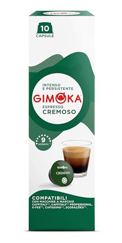 Gimoka Kaffeekapseln Espresso Cremoso, Intensität 7/10-80 Kapsel - Kompatibel mit Kaffeemaschinen der Marke Tchibo* Cafissimo* - 80 Stück (8 x 10 Getränke) - Hergestellt in Italien von Gimoka