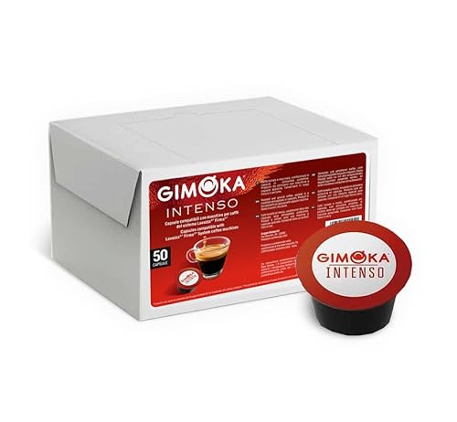 Gimoka Kaffeekapseln Intenso, 50 Kapseln - Kompatibel mit Kaffeemaschinen der Marke Lavazza®* Firma®*, Intensität 12, Hergestellt in Italien von Gimoka