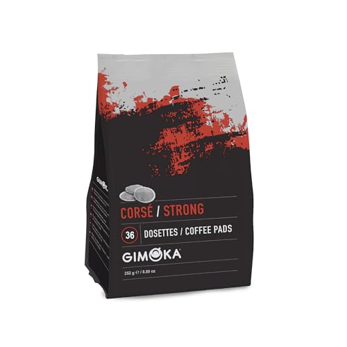 Gimoka Kaffeepads Espresso Strong, Intensität 12/12, 36 pads - Geeignet für Senseo* Maschinen, Hergestellt in Italien von Gimoka