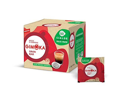Gimoka - Kompatibel Für Easy Serving Espresso - Cialde Ese 44-50 Kaffeepads - Geschmack GRAN BAR INTENSO - 12 - In Kompostierbarem Papier von Gimoka