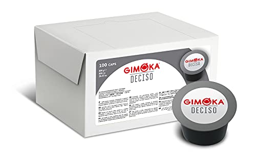 Gimoka Kaffeekapseln Deciso, Intensität 13, 100 Kapseln - Kompatibel mit Kaffeemaschinen der Marke Lavazza®* Blue®*, Hergestellt in Italien von Gimoka