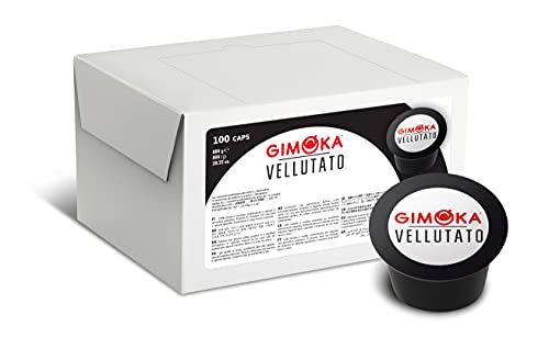 Gimoka Kaffeekapseln Vellutato 100% Arabica, Intensität 6, 100 Kapseln - Kompatibel mit Kaffeemaschinen der Marke Lavazza®* Blue®*, Hergestellt in Italien von Gimoka