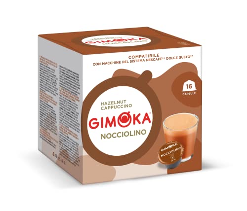 Gimoka - Kompatibel Für Nescafè - Dolce Gusto - 48 Kapsel - Geschmack HASELNUSS - Made In Italy - 3 Packungen Zu 16 Kapseln von Gimoka