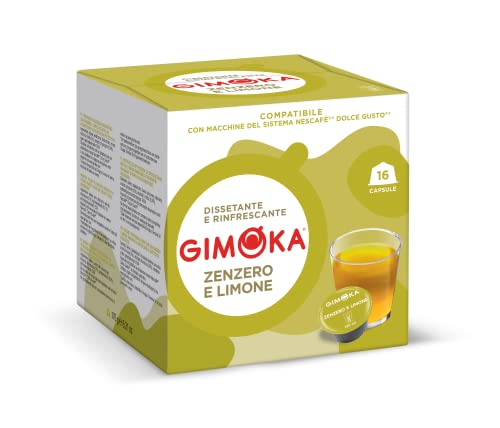 Gimoka - Kompatibel Für Nescafè - Dolce Gusto - 48 Kapsel - Geschmack INGWER UND ZITRONE - Made In Italy - 3 Packungen Zu 16 Kapseln von Gimoka