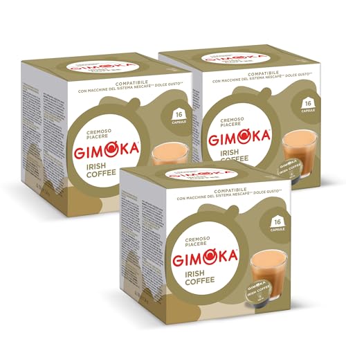 Gimoka - Kompatibel Für Nescafè - Dolce Gusto - 48 Kapsel - Geschmack IRISH COFFEE - Made In Italy - 3 Packungen Zu 16 Kapseln von Gimoka