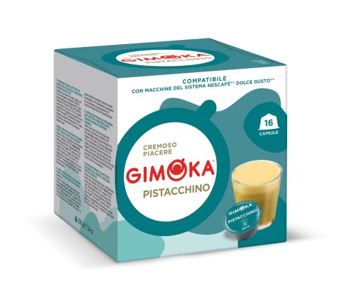 Gimoka - Kompatibel Für Nescafè - Dolce Gusto - 48 Kapsel - Geschmack PISTAZIE - Made In Italy - 3 Packungen Zu 16 Kapseln von Gimoka