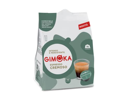 Gimoka - Kompatibel Für Nescafè - Dolce Gusto - 64 Kapsel - Geschmack CREMOSO - Intensität 10 - Made In Italy - 4 Packungen Zu 16 Kapseln von Gimoka