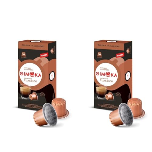 Gimoka - Kompatibel Für Nespresso - Aluminiumkapseln - 100 Kapsel - Geschmack CLASSICO - Intensität 12 - Made In Italy (Packung mit 2) von Gimoka