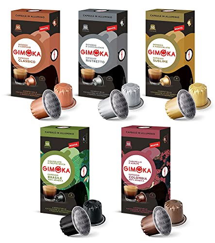 Gimoka - Kompatibel Für Nespresso - Aluminiumkapseln - 100 Kapsel - Geschmack PROBIERPAKET - Made In Italy von Gimoka