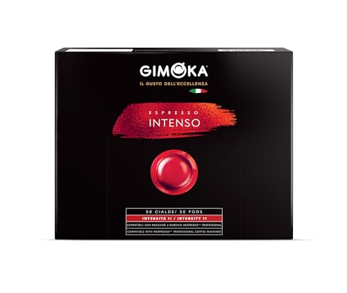 Gimoka Kaffeekapseln Espresso Intenso, Intensität 11-50 Kaffeepads - Kompatibel mit Nespresso* Professional Maschine Zenius und Gemini - Hergestellt in Italien von Gimoka