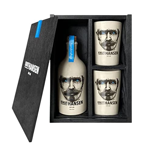 Knut Hansen Dry Gin | Geschenkbox + 2 Keramikbecher von Gin Tonic Box