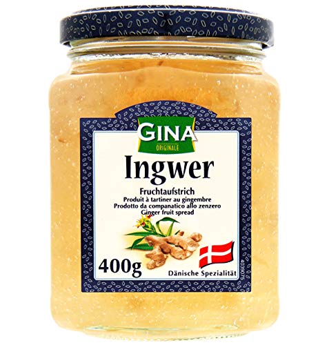 Feinster dänischer Fruchtaufstrich aus Ingwer im 400g Glas von Mühlebach von Gina