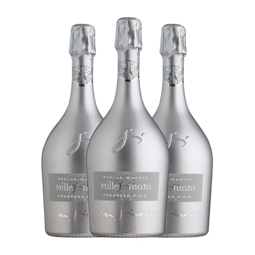 Gino Brisotto Millesimato Spumante Silver Glera Brut Prosecco 75 cl Weißer Sekt (Karton mit 3 Flaschen von 75 cl) von Gino Brisotto