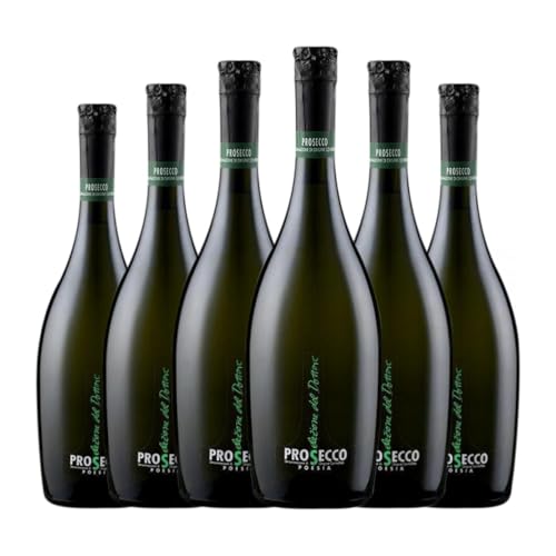 Gino Brisotto Poesia Frizzante Glera Brut Prosecco 75 cl Weißer Sekt (Karton mit 6 Flaschen von 75 cl) von Gino Brisotto