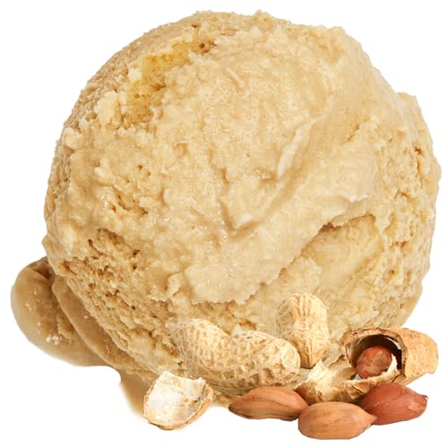 1 Kg Erdnuss Geschmack Eispulver VEGAN - OHNE ZUCKER - LAKTOSEFREI - GLUTENFREI - FETTARM, auch für Diabetiker Milcheis Softeispulver Speiseeispulver Gino Gelati von Gino Gelati