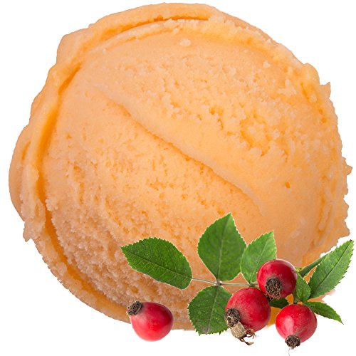 1 Kg Hagebutte Geschmack Eispulver VEGAN - OHNE ZUCKER - LAKTOSEFREI - GLUTENFREI - FETTARM, auch für Diabetiker Milcheis Softeispulver Speiseeispulver Gino Gelati von Gino Gelati