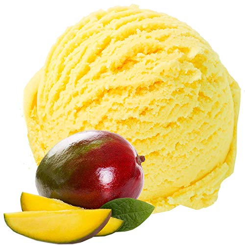 1 Kg Mango Geschmack Eispulver VEGAN - OHNE ZUCKER - LAKTOSEFREI - GLUTENFREI - FETTARM, auch für Diabetiker Milcheis Softeispulver Speiseeispulver Gino Gelati von Gino Gelati