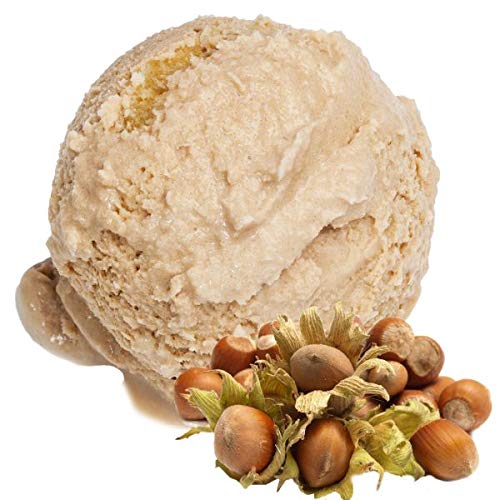 1 Kg Noisette Geschmack Eispulver VEGAN - OHNE ZUCKER - LAKTOSEFREI - GLUTENFREI - FETTARM, auch für Diabetiker Milcheis Softeispulver Speiseeispulver Gino Gelati von Gino Gelati