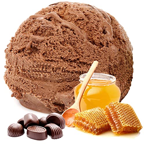 1 Kg Praline Honig Geschmack Eispulver VEGAN - OHNE ZUCKER - LAKTOSEFREI - GLUTENFREI - FETTARM, auch für Diabetiker Milcheis Softeispulver Speiseeispulver Gino Gelati von Gino Gelati