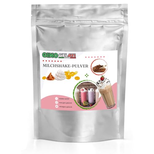 Gino Gelati Karamell Butterscotch Milchshake Pulver 1 Kg, verschiedene Varianten, schnelle und einfache Zubereitung, für Gastronomie und private Küche geeignet, Made in Germany von Gino Gelati