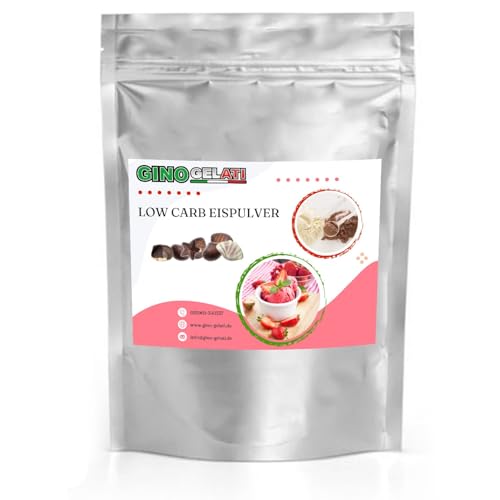 Gino Gelati Low Carb Eis Pulver Vegan Zucker-, laktosefrei mit Schokoladengeschmack, verschiedene Varianten, schnelle und einfache Zubereitung ohne Eismaschine (10 Kg, Belgische Praline) von Gino Gelati