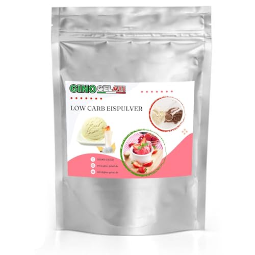 Gino Gelati Low Carb Eis Pulver Vegan Zucker-, laktosefrei mit alkoholischem Geschmack, schnelle und einfache Zubereitung, Herstellung mit oder ohne Eismaschine (10 Kg, Pina Colada) von Gino Gelati