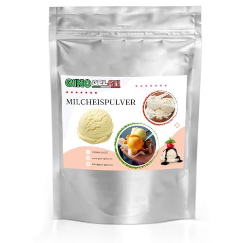 Gino Gelati Eisbasis Milcheis Pulver 1 Kg mit verschiedenen Geschmäckern, Intensiver Geschmack, Softeis selber herstellen, Made in Germany, Herstellung auch ohne Maschine von Gino Gelati