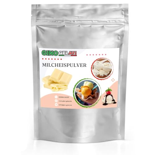 Gino Gelati Milcheis Pulver mit verschiedenen Schokoladen- Geschmäckern, Intensiver Geschmack, schnelle und einfache Zubereitung, Schokoladiges Dessertpulver (1 Kg, Weiße Schokolade) von Gino Gelati