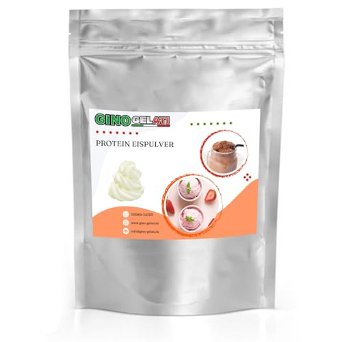 Gino Gelati Proteineis Pulver mit verschiedenen Geschmäckern, Intensiver Geschmack, Made in Germany, leichte und schnelle Zubereitung, gesundes Eis selber machen (1 Kg, Sahne) von Gino Gelati