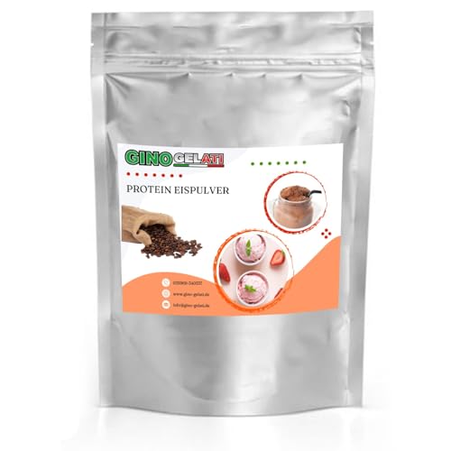 Gino Gelati Proteineis Pulver mit verschiedenen Kaffee- Geschmäckern, Intensiver Geschmack, Made in Germany, schnelle und einfache Zubereitung auch ohne Eismaschine (1 Kg, Kaffee) von Gino Gelati