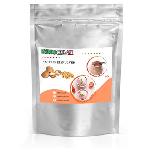 Gino Gelati Proteineis Pulver mit verschiedenen Nuss- Geschmäckern, Vegan und Proteinreich, schnell und einfach Zubereitet, Kalorienarm, Intensiver Geschmack (1 Kg, Walnuss) von Gino Gelati