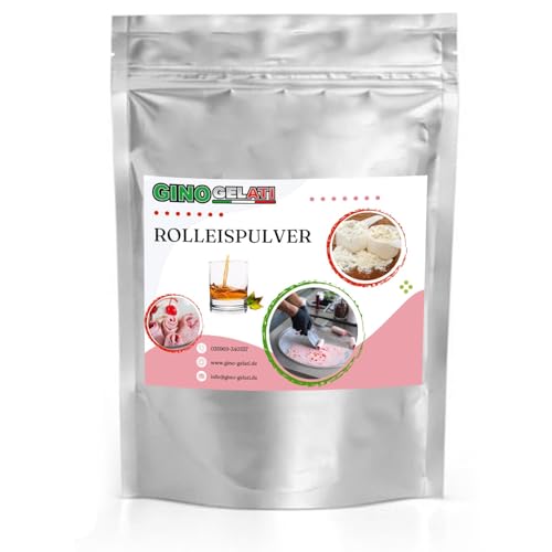 Gino Gelati Rolleis Pulver mit alkoholischem Geschmack, Made in Germany, alkoholfrei, schnelle und kinderleichte Zubereitung, Hausgemachtes Sommerdessert (1 Kg, Whiskey) von Gino Gelati