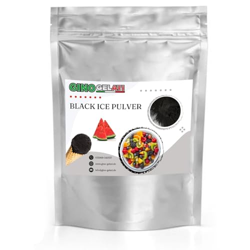 Gino Gelati Schwarzes Eis Pulver mit fruchtigem Geschmack, verschiedene Varianten verfügbar, Made in Germany, schnelle und einfache Zubereitung (1 Kg, Wassermelone Low Carb) von Gino Gelati