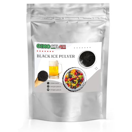 Gino Gelati Schwarzes Eis Pulver mit verschiedenen alkoholischen Geschmäckern, Speiseeis, vegan oder Low Carb, einfache Zubereitung, alkoholfrei, Made in Germany (1 Kg, Bier Low Carb) von Gino Gelati