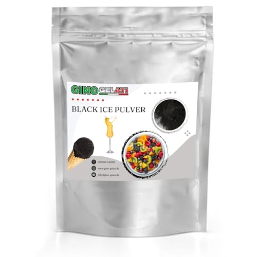 Gino Gelati Schwarzes Eis Pulver mit verschiedenen alkoholischen Geschmäckern, Speiseeis, vegan oder Low Carb, einfache Zubereitung, alkoholfrei, Made in Germany (1 Kg, Eierlikör Low Carb) von Gino Gelati