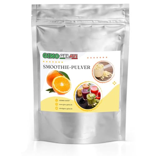 Gino Gelati Smoothie Pulver mit fruchtigem Geschmack, verschiedene Sorten und Größen verfügbar, schnelle und einfache Zubereitung, Made in Germany, Vegan (1 Kg, Orange) von Gino Gelati