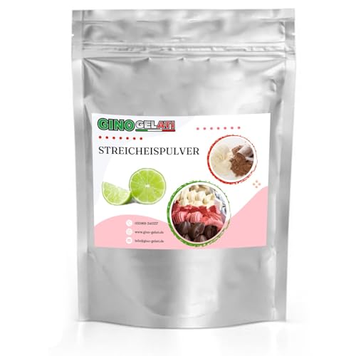 Gino Gelati Streicheis Pulver mit fruchtigem Geschmack, verschiedene Sorten, Fruchteis selber machen, Intensiver Geschmack, schnelle und einfache Zubereitung (1 Kg, Limette) von Gino Gelati